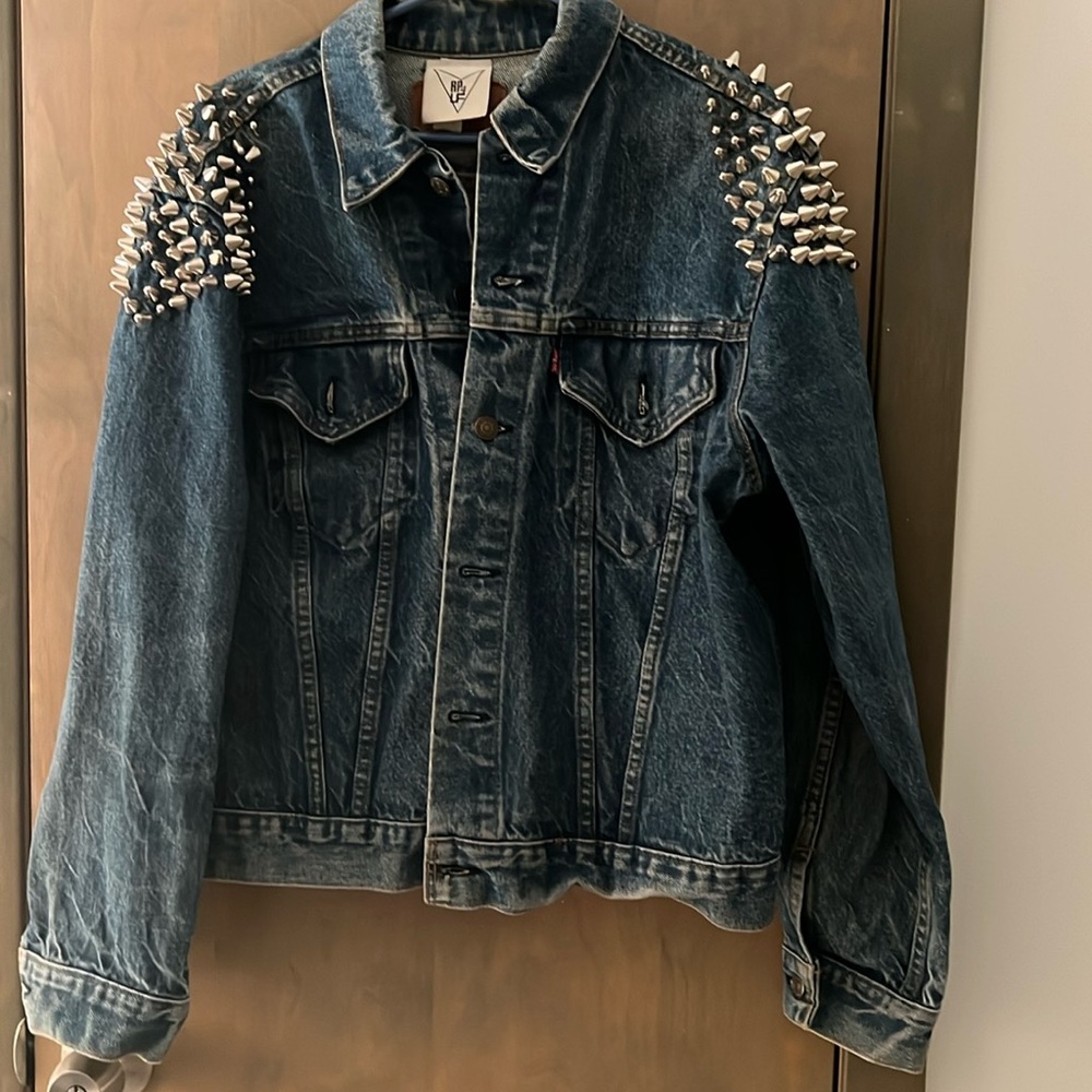 COPY - LF The Ragged Priest Denim Jacket with Studded Shoulders OS
